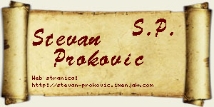 Stevan Proković vizit kartica